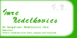 imre nedelkovics business card